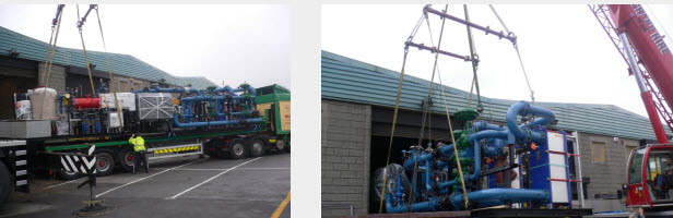 Skid-Mounted Skids in transport